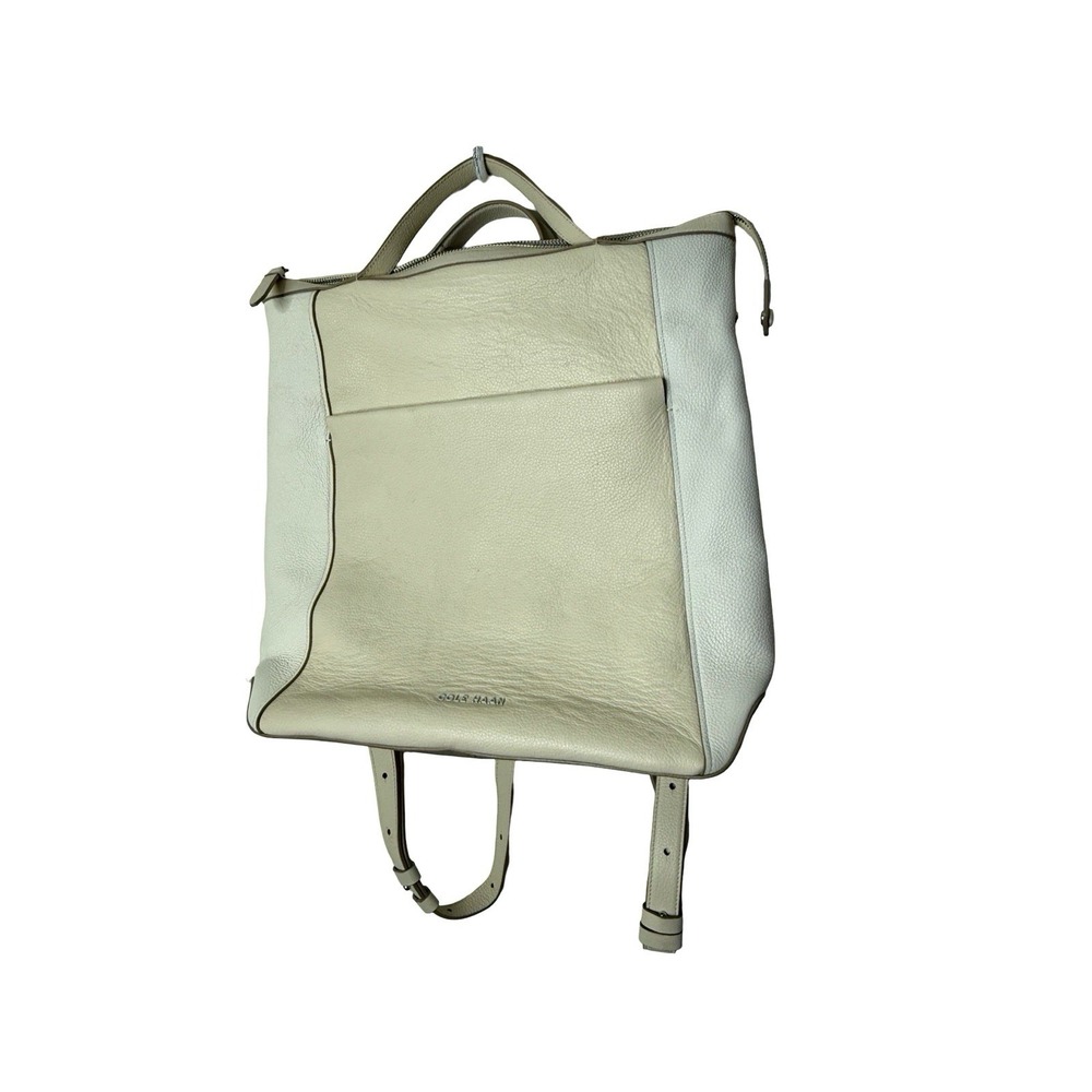 COLE HAAN Backpack Grand Ambition colorblock cream gray Solid Rucksack Leather